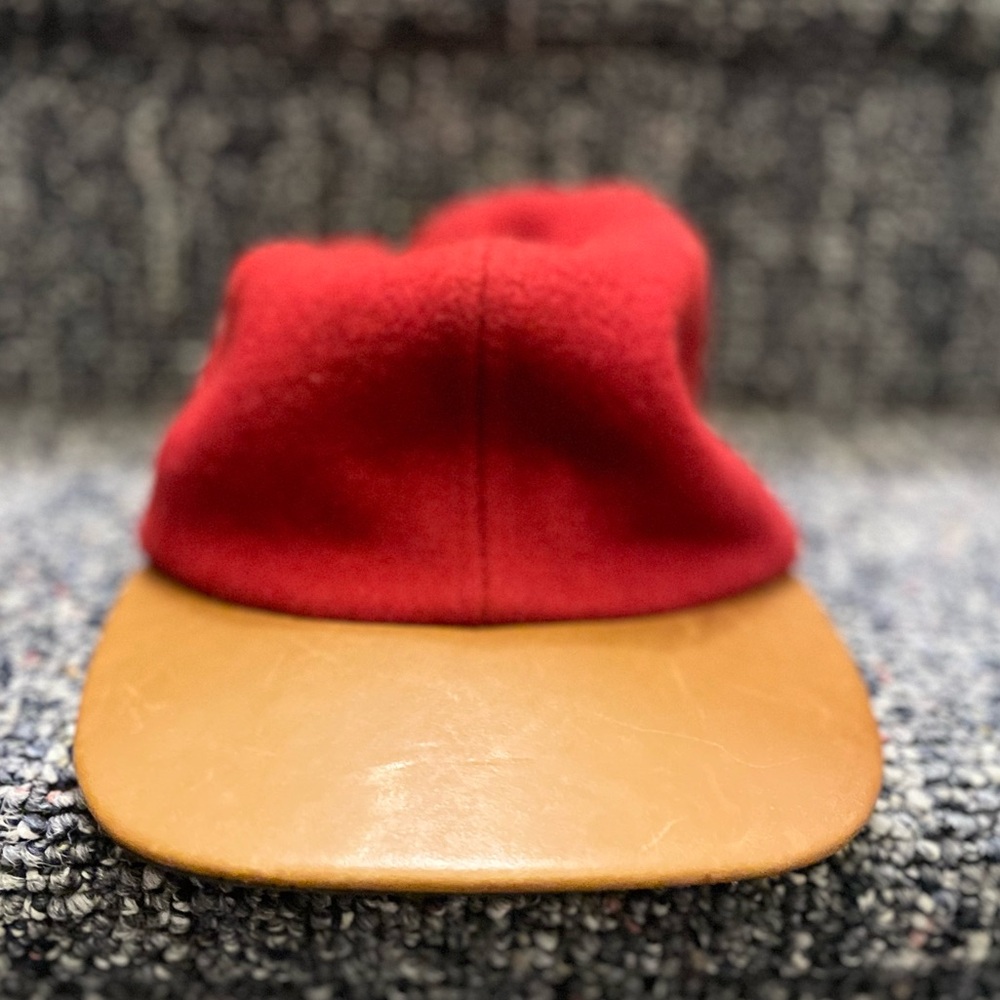 Coach leather brimmed and wool baseball hat